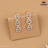 Sabba Premium CZ Necklace and Sabana Premium CZ Hanging Earrings Set