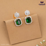 Saalu and Ruzina Premium CZ Necklace and Hangings Set