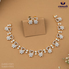 Rucksana & Ruckmani Premium CZ Necklace and Studs Set