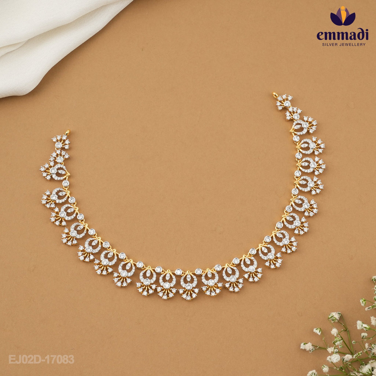 Rosy Premium CZ Necklace and Roshni Premium CZ Hangings