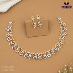 Rosy Premium CZ Necklace and Roshni Premium CZ Hangings