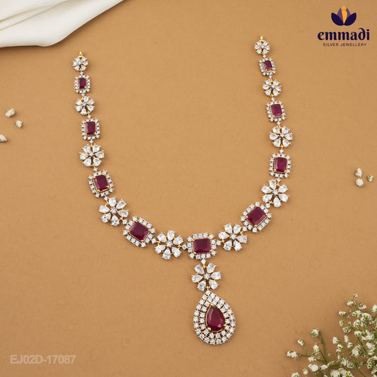 Roshanara Premium CZ Necklace and Hangings Set