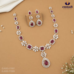 Roshanara Premium CZ Necklace and Hangings Set