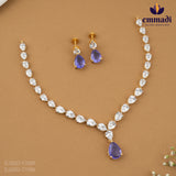 Rizwana & Riya Premium CZ Necklace and Hangings Set