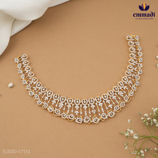 Ridhima & Richa's Premium CZ White Necklace and Hangings Collection