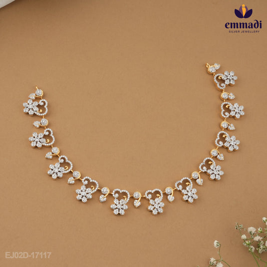 Renuka Premium CZ Necklace and Elegant CZ Studs Set