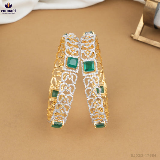 Shama Parveen's Premium Green CZ Bangles