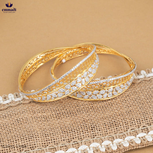 Shanti Devi Exquisite White CZ Bangles