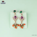 Sita Devi Victorian Multi-Colour Necklace and Silver Hangings