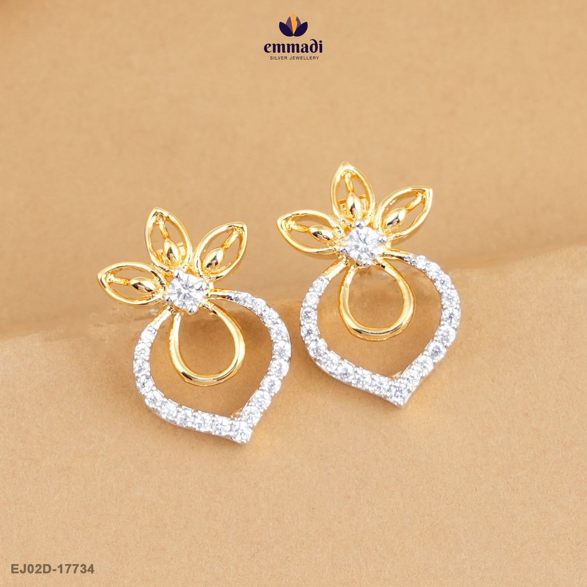 AMRYTHA Premium White CZ Studs Jewellery
