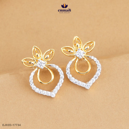 AMRYTHA Premium White CZ Studs Jewellery