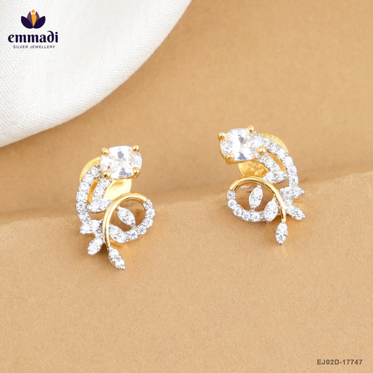 ANANDINI Premium White CZ Studs Collection