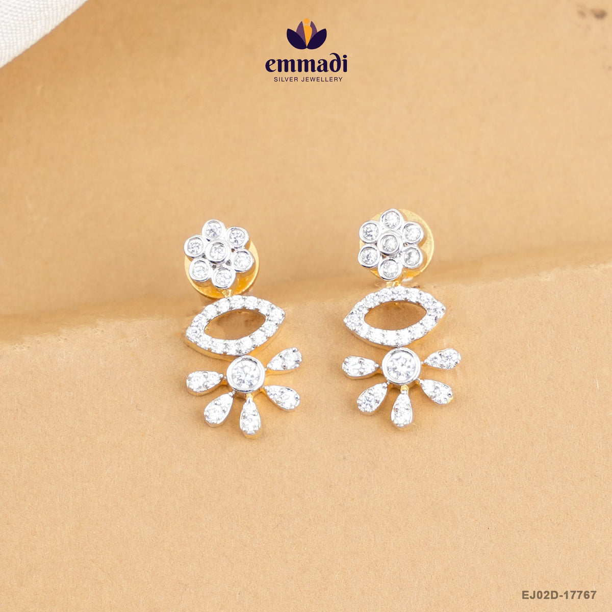 ANHITHI Exquisite White CZ Hangings