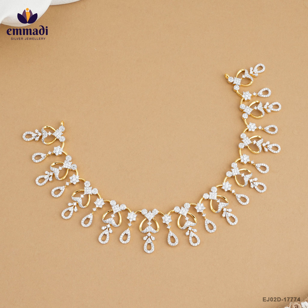 Anjalee Elegant White CZ Necklace