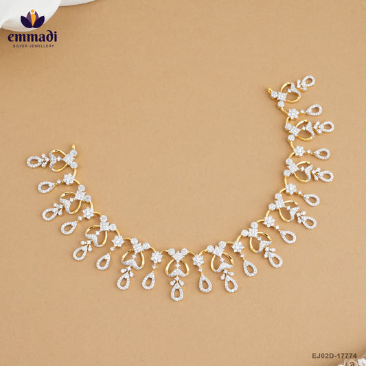 Anjalee Elegant White CZ Necklace