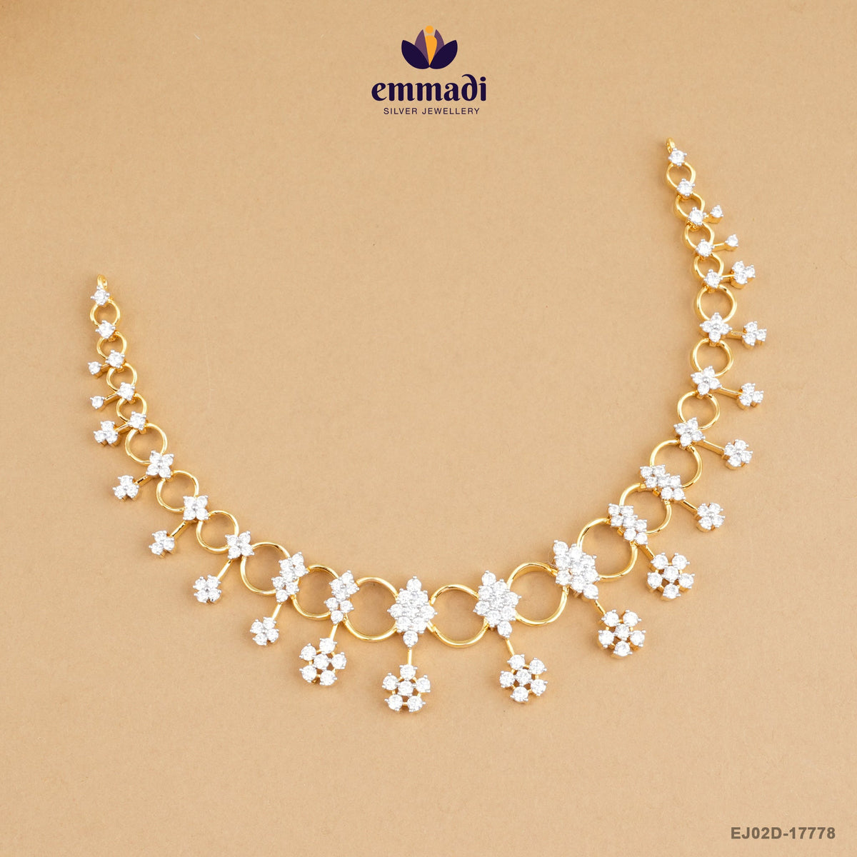 ANJANI Elegant White CZ Necklace