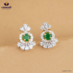 Anjushree Exquisite Green Premium CZ Studs