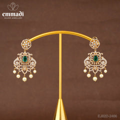 Suvarna Jewels - Premium Indian CZ Green Hangings