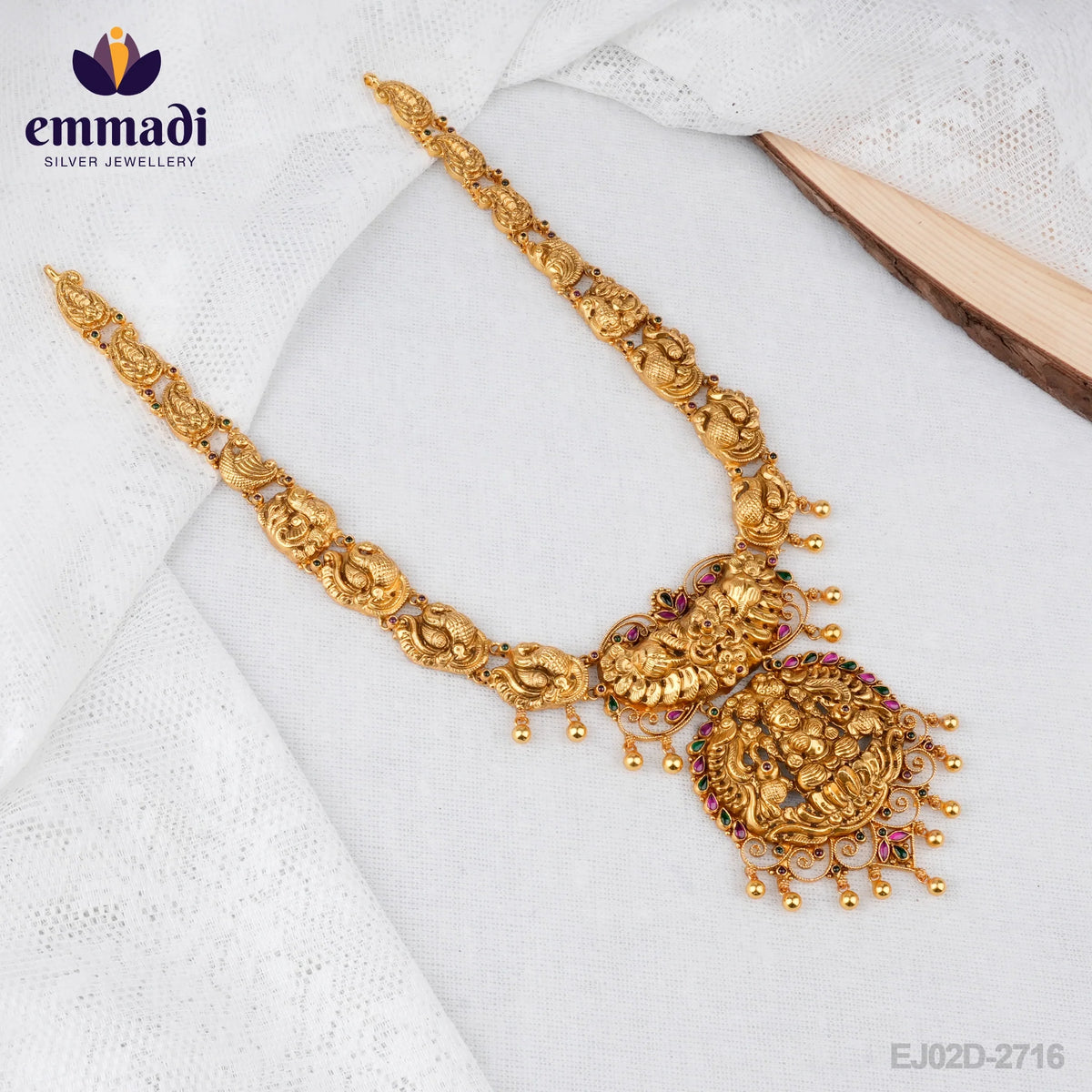 Rani's Nakshi Na Long Necklace: Handcrafted Indian Jewelry