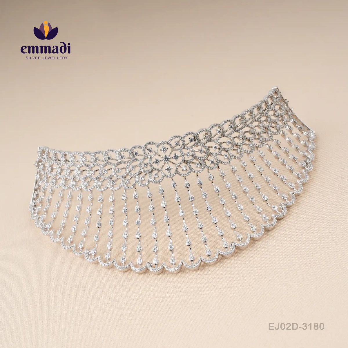 Farha Premium Cz White Choker