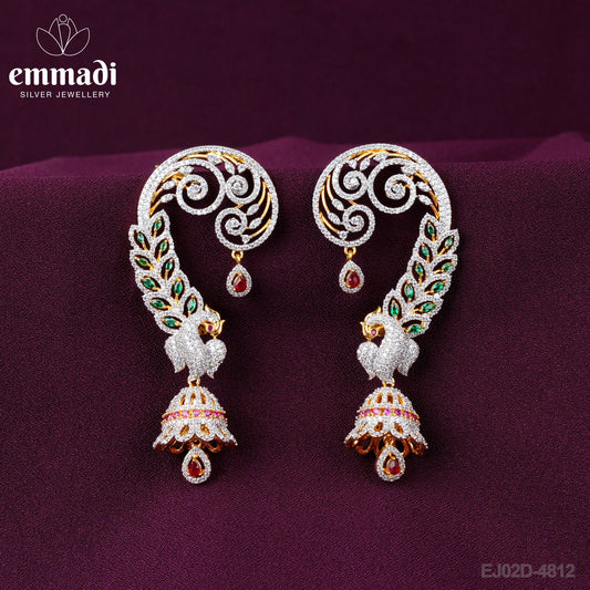 Aruna Buttalu Premium CZ Multi: Exquisite Handcrafted JewelryMade with Pure Gold Plating 92.5 Silver