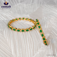 Meera's CZ Green Bangles: Exquisite Handcrafted Indian Jewellery