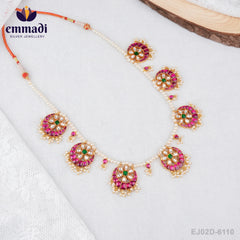 Riya's Kundan Multi Long Necklace - Handcrafted Indian Jewellery