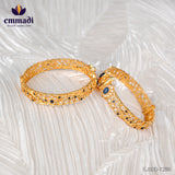 Shivani's CZ Blue Bangles: Exquisite Indian Jewelry Handcrafted with Pure Gold Plating and 92.5 Silver