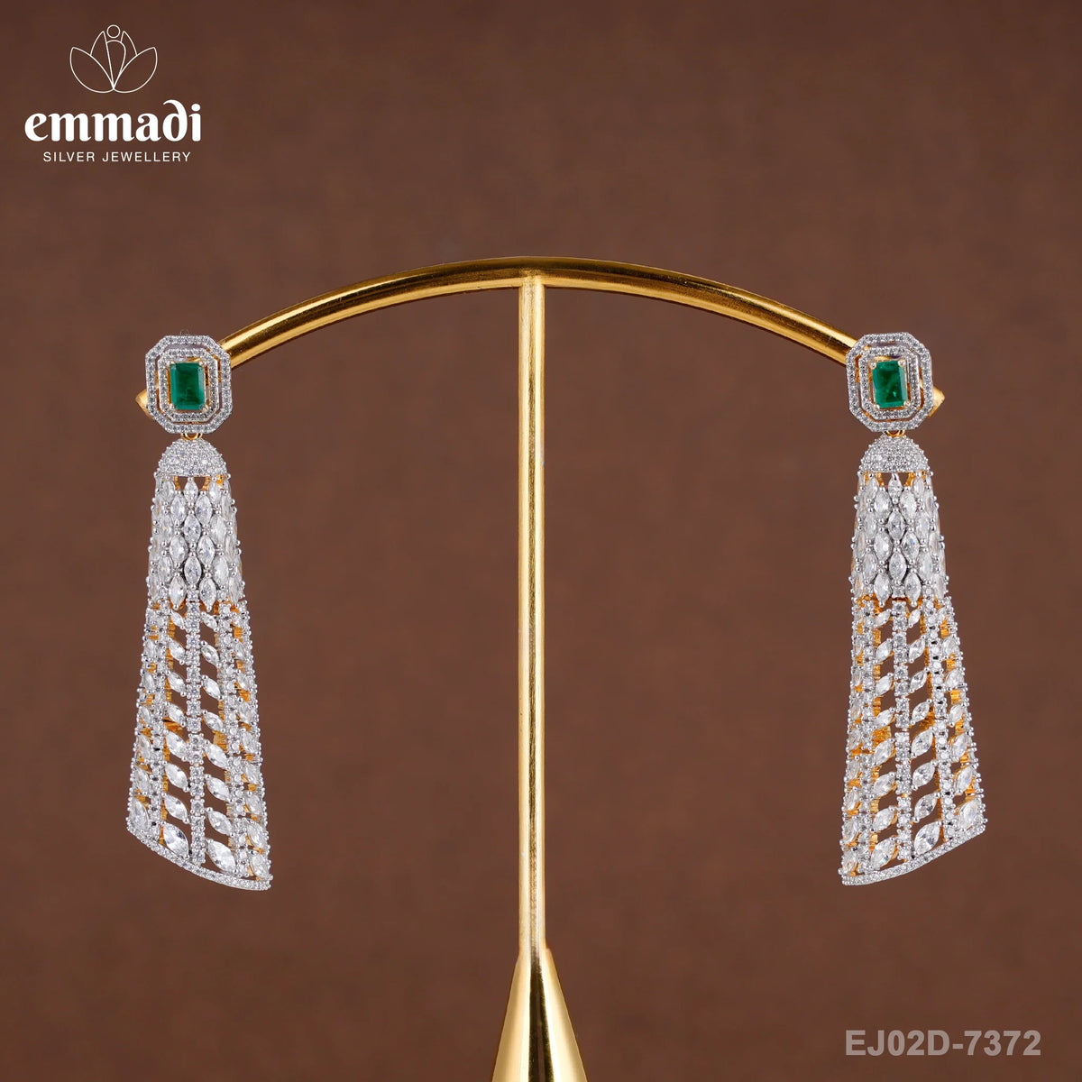 Suvarna Jewels - Premium Indian CZ Green Hangings