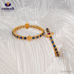 Radha's CZ Blue Bangles: Handcrafted Indian Jewellery