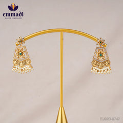 Sneha's Antique Green Hangings: Handcrafted Indian Jewelry