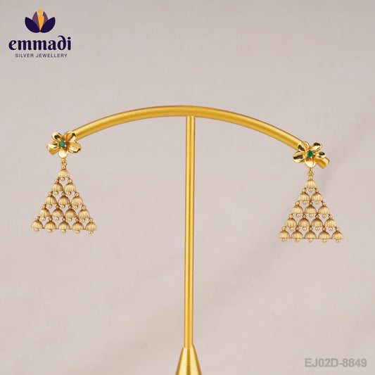 Sneha's Antique Green Hangings: Handcrafted Indian Jewelry