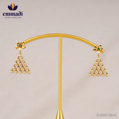 Sneha's Antique Green Hangings: Handcrafted Indian Jewelry