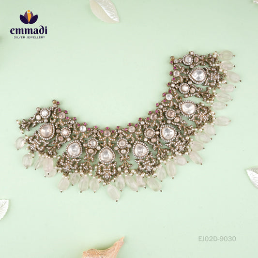 Lekha Victorian White Necklace