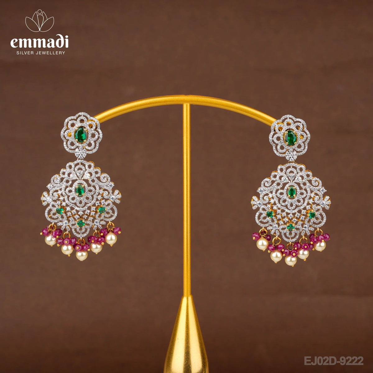 Suvarna Jewels - Premium Indian CZ Green Hangings