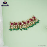 Kavya's Victorian Red Choker: Handcrafted Indian Jewellery