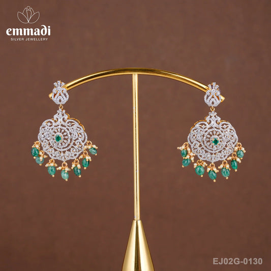 Oshma & Padma Premium Cz Green Pendant and Hangings Collection