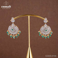 Oshma & Padma Premium Cz Green Pendant and Hangings Collection