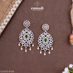 Pooja Premium Cz Green Hangings