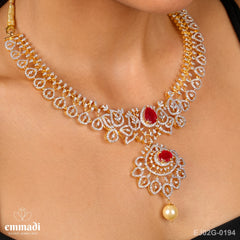 KEYA & Chaya Exquisite Premium CZ Necklace and Dazzling Hangings