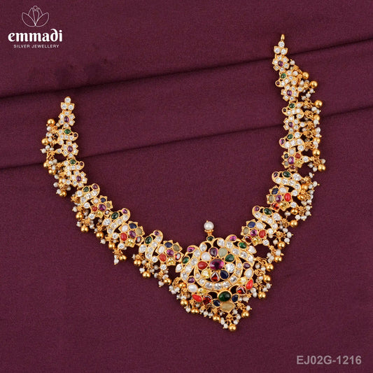 Darsha Antique Navrathan Necklace