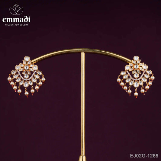 Deesha Moissanite White Studs