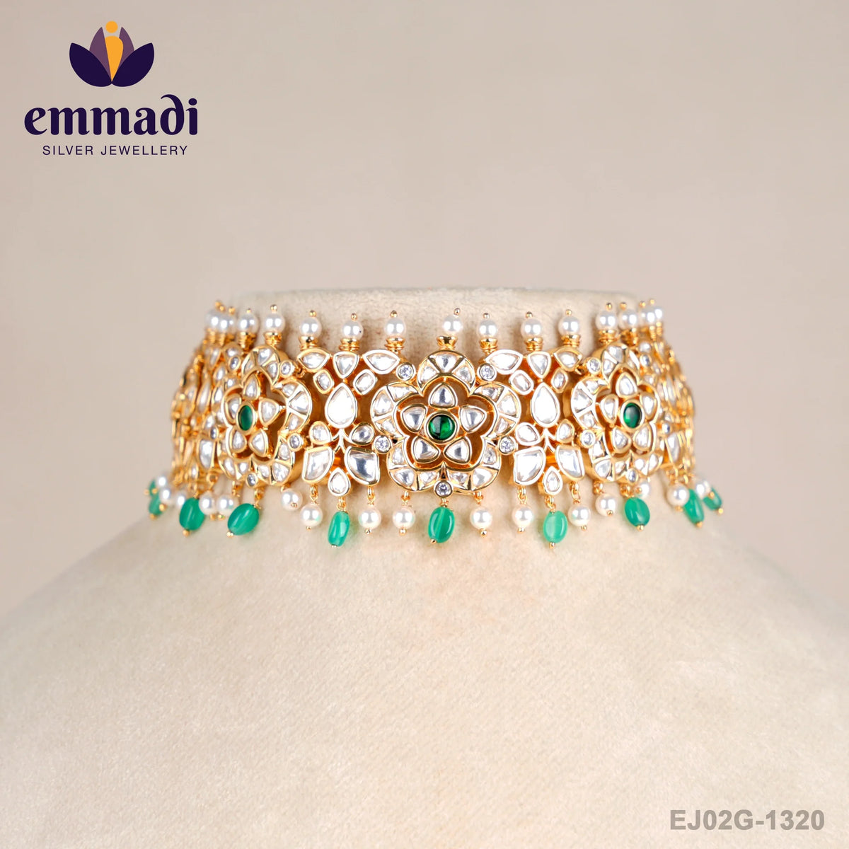 Dhruva Moissanite Green Choker