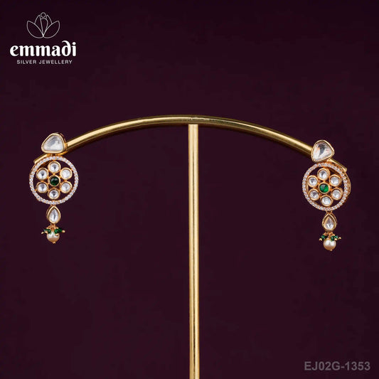 Dishta Moissanite Green Hangings