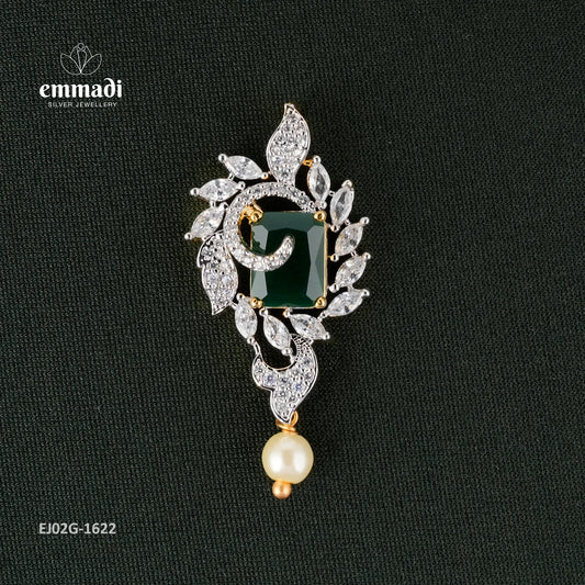 Gutika Premium Cz Green Pendant