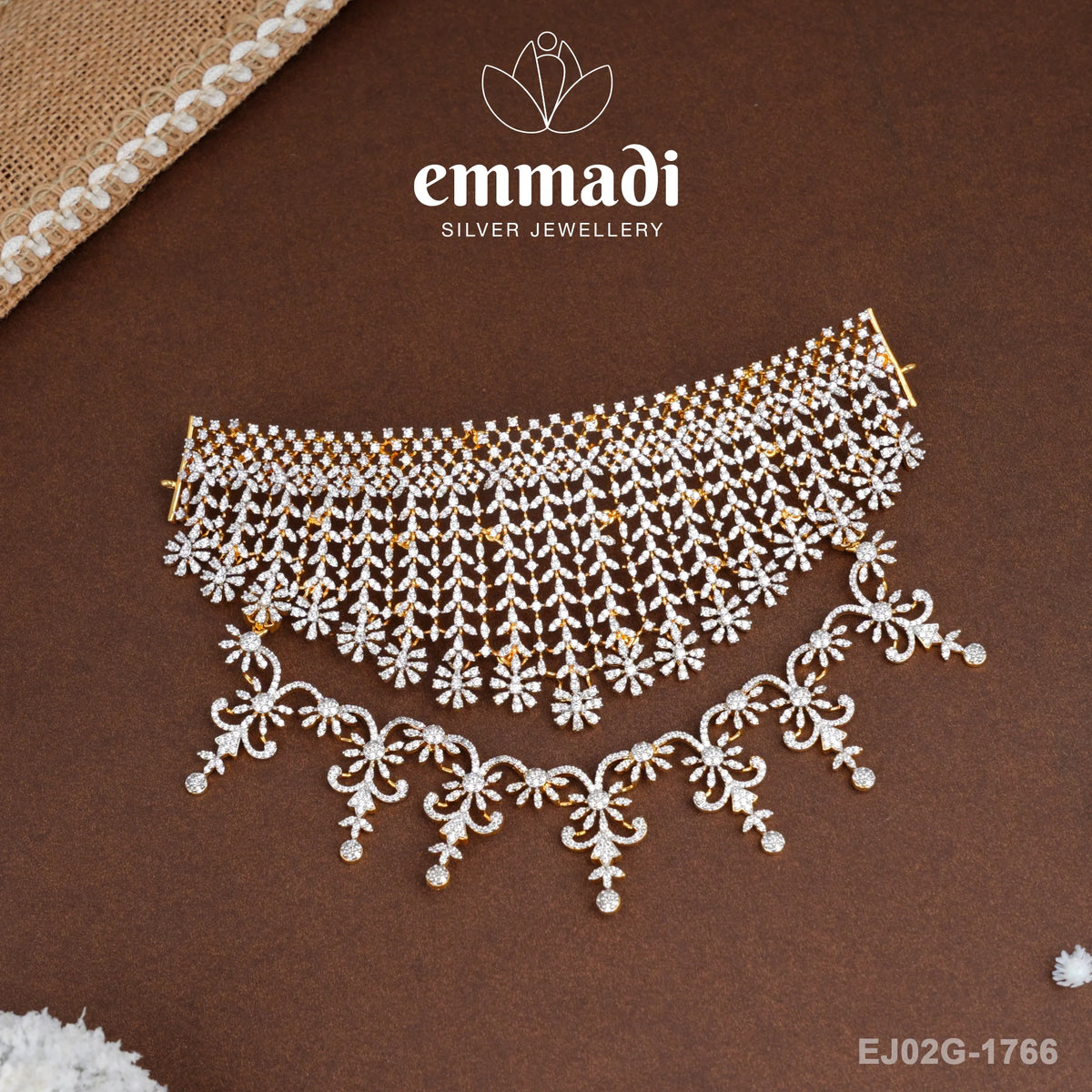 Itvara Premium Cz White Choker