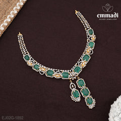 Anju's Enchanting Green CZ Necklace