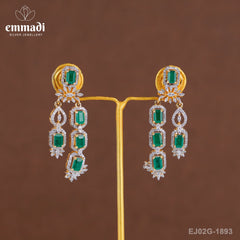 Anitha's Dazzling Green CZ Hangings