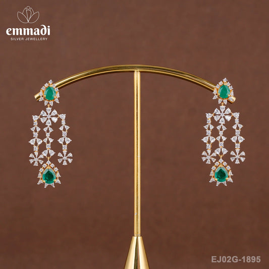 Kanika Premium Cz Green Hangings