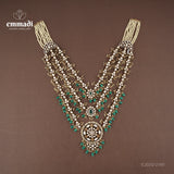 Karaa Victorian Green Long Necklace